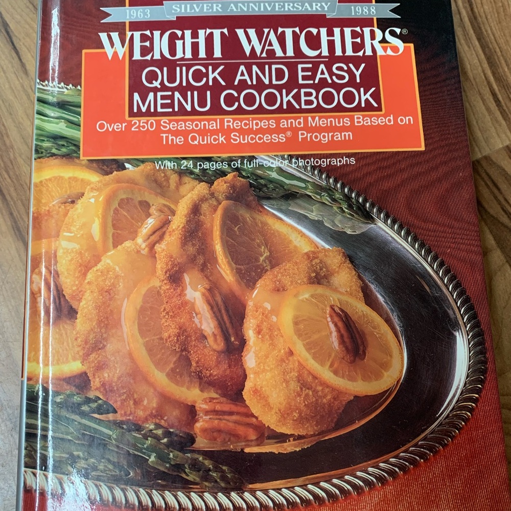 Weight Watchers Quick and Easy Menu Cookbook Silver Anniversary Vintage 1987